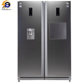 تصویر یخچال فریزر دوقلو کلور 40 فوت مدل گلوری پلاس Glory plus stainless steel twin 40 feet refrigerator freezer