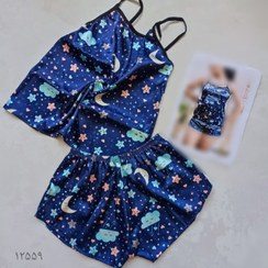 تصویر لباس خواب زنانه ساتن طرح جور 