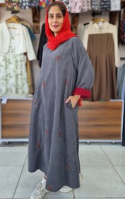 تصویر پیراهن گل یخ مخمل کبریتی ۱۱۳۶