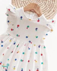 تصویر پیراهن موسلین گل گلی 