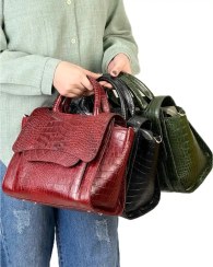 تصویر کیف زنانه چرمی مدل دیان 