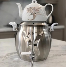 تصویر ست کتری و قوری کی اند تی مدل 1024 K and T 1024 Kettle and Teapot set