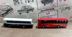 تصویر 2عدد ماکت فلزی اتوبوس قدیمی،سایز کمیاب،آکبند 