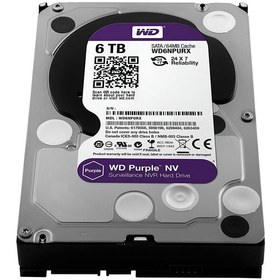 تصویر هارددیسک اینترنال وسترن دیجیتال مدل Purple WD60PURZ ظرفیت 6 ترابایت Western Digital Purple WD60PURZ Internal Hard Disk 6TB