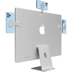 تصویر پایه نگه دارندی مگنتی موبایل گرین لیون مدل Green Lion Magsafe Adjustable Phone Holder GNMGADHLLSL 