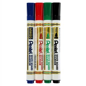 تصویر ماژیک وایت برد پنتل ژاپن - آبی،مشکی ،قرمز،سبز Pentel