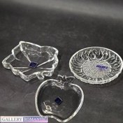 تصویر زیر لیوانی-زیر استکانی کریستال مدل برگی-افتابگردان-سیب بسته 6 عددی(پس کرایه) 