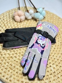 تصویر دستکش کرومی ضدآب - آبی 