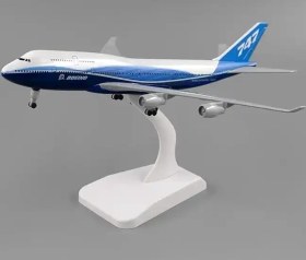 تصویر ماکت هواپیما بوئینگ 400-747 رنگامیزی کارخانه | Airplane Model 20CM Boeing 747-400 House Color 