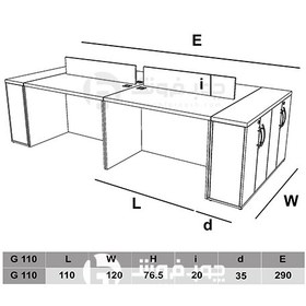 تصویر میز گروهی ۴ نفره مدل G110 