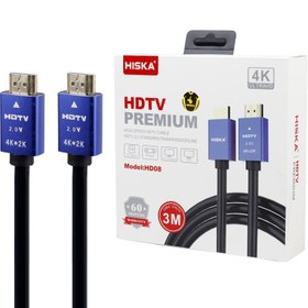 تصویر کابل HDMI HISKA HD08 4K 3M 