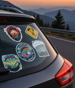 تصویر استیکر 5 عددی پاراگلایدر ضدآب برای خودرو 