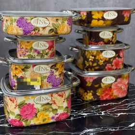 تصویر سرویس قابلمه گرانیتی گلدار 