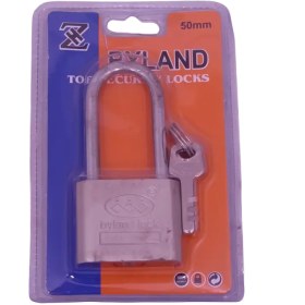 تصویر قفل آویز بلند ۵۰ میلی متر | قفل کلید دیسکی (سولکسی) BYLAND 