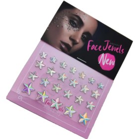 تصویر نگین میکاپ رنگین کمانی طرح ستاره کد 14 