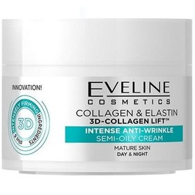 تصویر کرم ضد چروک قوی کلاژن و الاستین اولاین EVELINE COLLAGEN & ELASTIN 3D-COLLAGEN LIFT