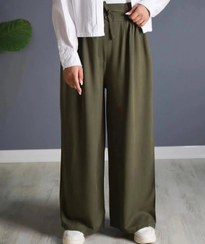 تصویر شلوار بگ کمرگنی جنس نخ سایز فری مناسب ۳۸ تا ۵۰ 