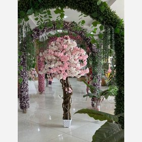 تصویر درختچه شکوفه بهاری رنگ صورتی 