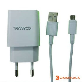 تصویر شارژر دیواری ترانیو مدل V16 به همراه کابل تبدیل microUSB Tranyoo V16 wall charger with microUSB conversion cable