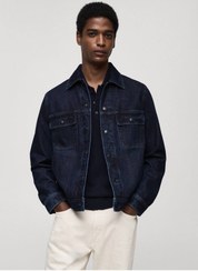 تصویر کت شلوار جین با یقه خز دار - مردانه مانگو - MANGO Man - اورجینال- 844176687 