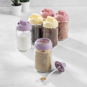 تصویر جا ادویه با قاشق شیشه ای 6 عددی کاراجا Forbs 