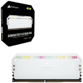 تصویر رم دسکتاپ DDR5 دو کاناله 5600 مگاهرتز کورسیر مدل DOMINATOR PLATINUM RGB WHITE ظرفیت 32 گیگابایت CL36 