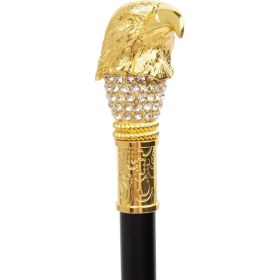 تصویر شمشیر اسباب بازی بزرگسال مدل عصای شمشیر مخفی طرح عقاب نگین دار 