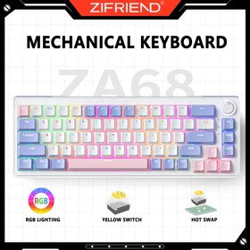 تصویر کیبورد ZIFRIEND مدل ZA68-PRO 