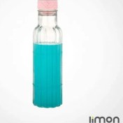 تصویر بطری اب شیشه ای ساحل لیمون 