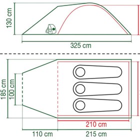 تصویر چادر 3 نفره کلمن مدل +Darwin 3 