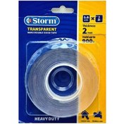 تصویر چسب دوطرفه 2 متری نانو 2 میل شفاف 1.8 سانت استورم 102437 