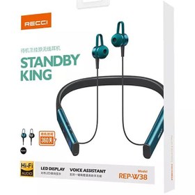 تصویر هندزفری بیسیم گردنی رسی Recci REP-W38 wireless sports neckband headphone 