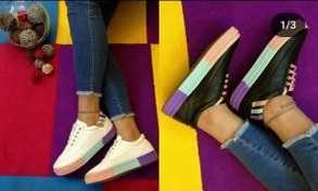 تصویر کتانی ونس رنگی زنانه و دخترانه 