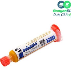 تصویر رنگ محافظ مدار چاپی UV زرد 10cc مارک Mechanic 