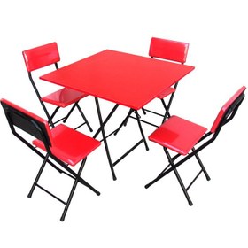 تصویر میز و صندلی ناهارخوری 4 نفره کمپینگ تاشو کاتن مدل 105596 