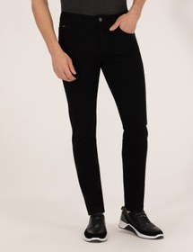 تصویر خرید اینترنتی شلوار جین مردانه سیاه پیر کاردین 863312 Siyah Slim Fit Jean Pantolon 50269059-VR046