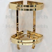 تصویر جا شامپو کنج 2 طبقه طلایی اما 