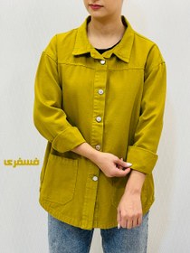 تصویر مانتو زنانه کتان رنگی 