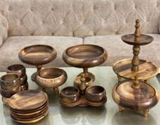 تصویر سرویس پذیرایی 8 پارچه چوب گردو 