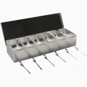 تصویر گارنیش باکس ۶ خانه استیل 