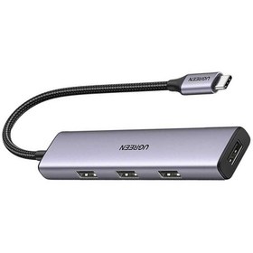 تصویر هاب USB-C چهار پورت یوگرین مدل CM473 Ugreen CM473 4-in-1 USB-C Hub