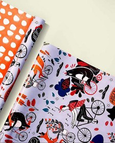 تصویر 3 برگ کاغذ کادو گلاسه – 1060 