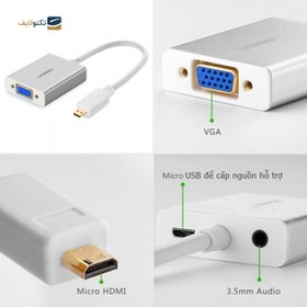 تصویر مبدل HDMI به VGA برند یوگرین مدل 40212 ا UGREEN 40212 HDMI TO VGA CONVERTER UGREEN 40212 HDMI TO VGA CONVERTER