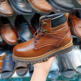 تصویر نیم بوت تمام چرم مدل کت. تیم برلند. کاترپیلار در پنج رنگ مشکی عسلی قهوه ای خاکی زرد - عسلی / 40 