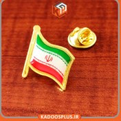 تصویر بج سینه پرچم ایران با رویه پلی استر 