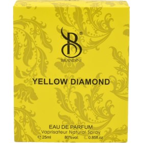 تصویر عطر جیبی زنانه برندینی مدل Yellow Diamond حجم 25 میلی لیتر Brandini Eau De Perfume Yellow Diamond For Women 25ml