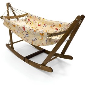 تصویر گهواره نوزاد دانینی مدل کلاسیک مناسب نوزاد کد 01 