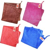 تصویر بسته 4 عددی دستمال حوله ای میکروفایبر ضدخش تام کلین چهار رنگ مدل TC-Mfl300sx4 