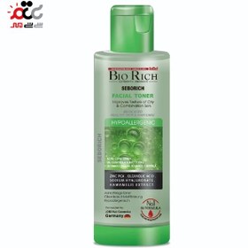 تصویر تونر پاک کننده صورت پوست چرب بایوریچ مدل Seborich حجم 200 میلی لیتر BioRich Seborich Facial Toner For Oily Type Skin - 200ml