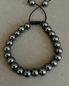 تصویر دستبند سنگ طبیعی حدید 